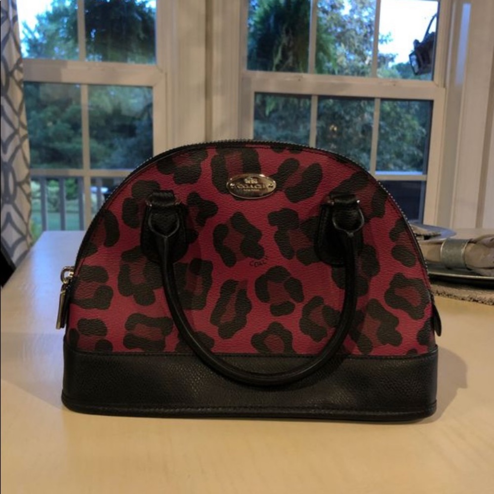 Coach Authentic red animal print